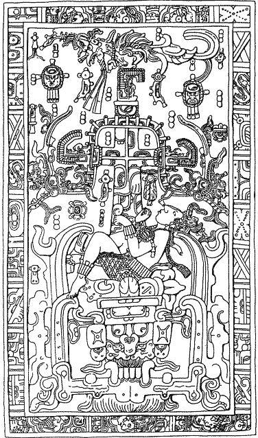 Palenque. Los tres niveles cósmicos y el Axis Mundi.